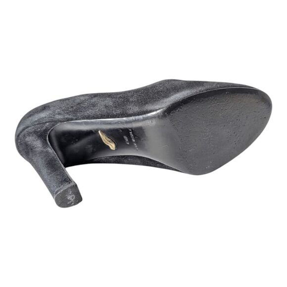 DIANE VON FURSTENBERG Michelle Black Suede Pump Size 6.5M - Picture 7 of 7